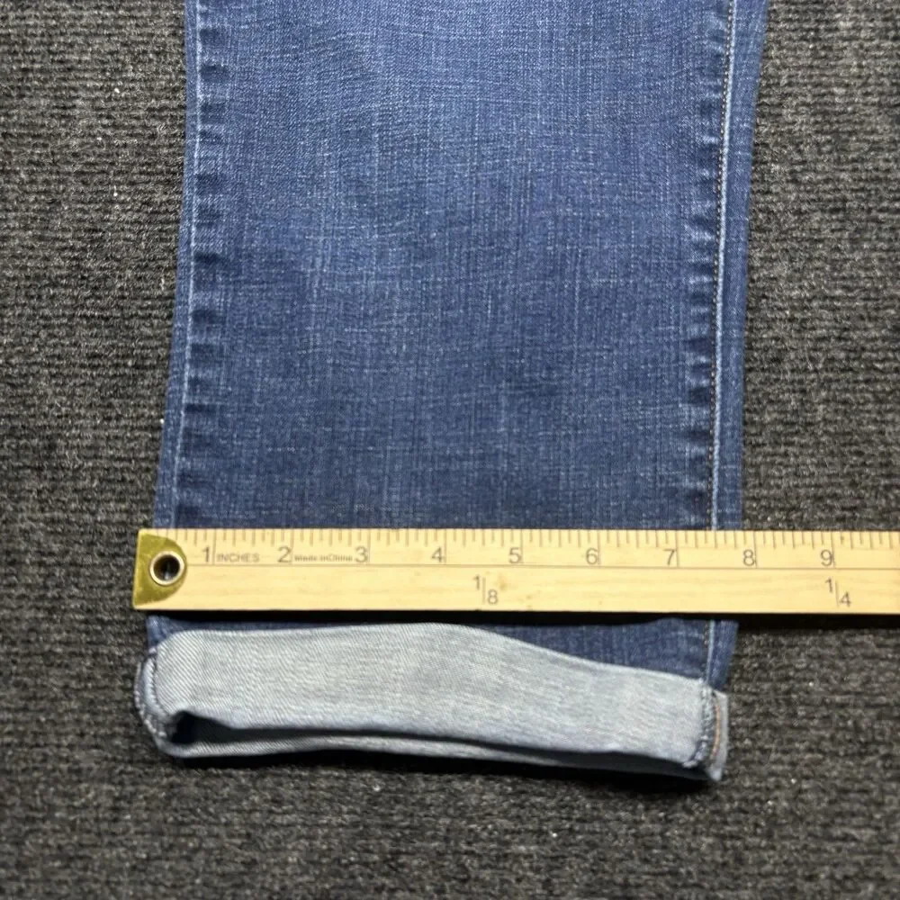 Levi's Womens Denim Capri Jeans Size 33 Medium Wash Cuffed Cropped Red Tab